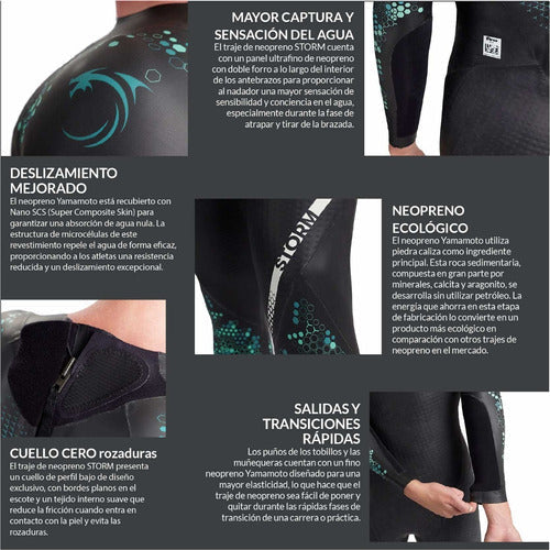 Traje De Neopreno Carbono Para Hombre Arena Men's Powerskin Storm Swimsuit Carbon Wetsuit