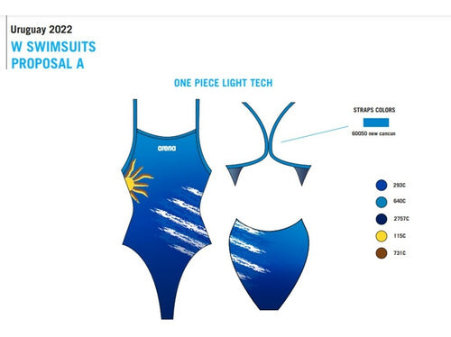 Malla De Entrenamiento Para Mujer Arena Women's Uruguay Swimsuit Lightech High