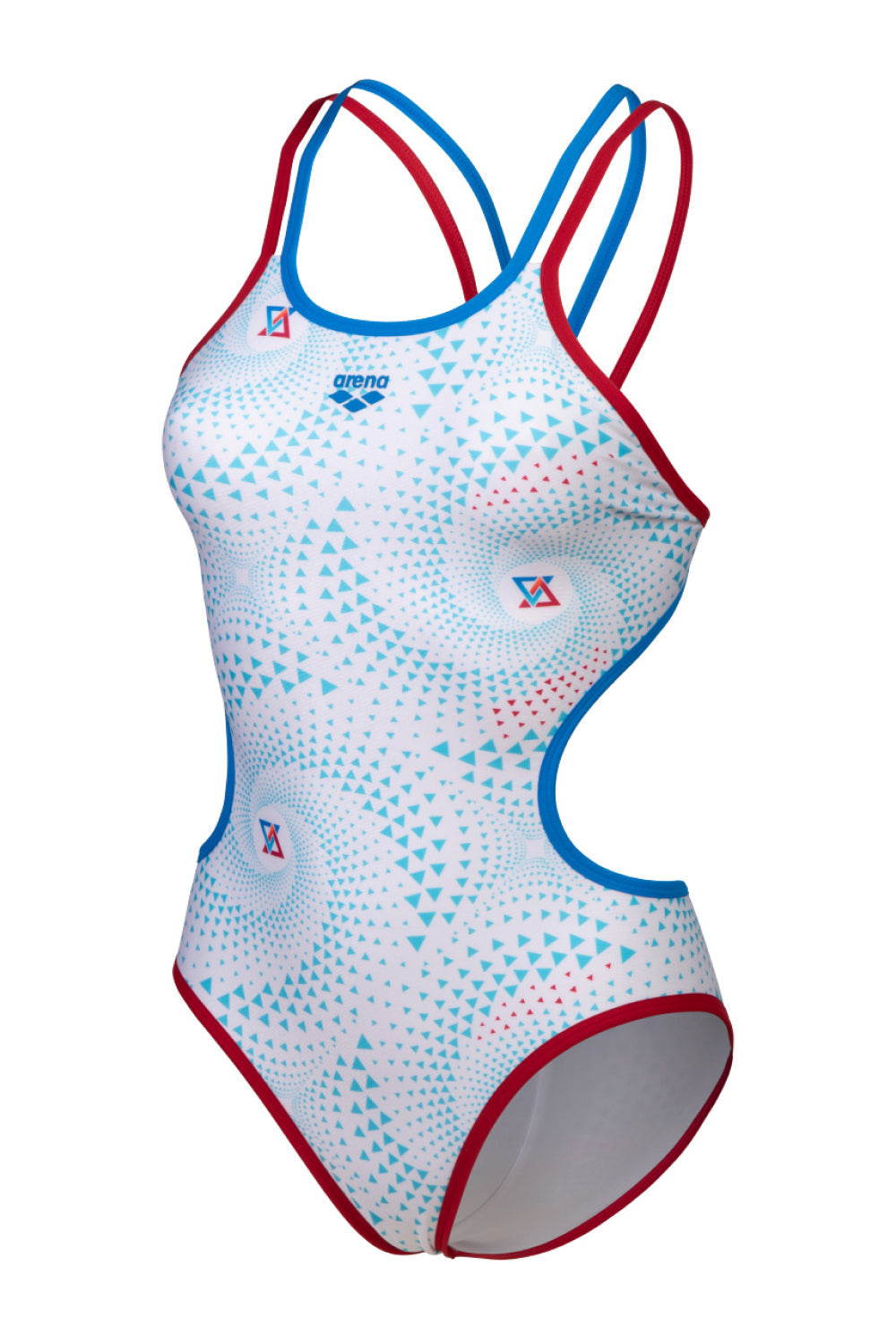 Malla De Entrenamiento Natación Mujer Arena Women's One Fireflow Swimsuit Double Cross Back