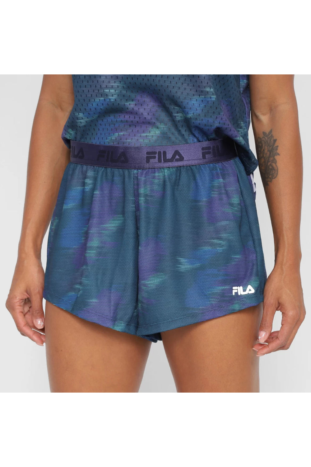 Short con Calza Deportivo Femenino Mujer Fila Flow Elastic